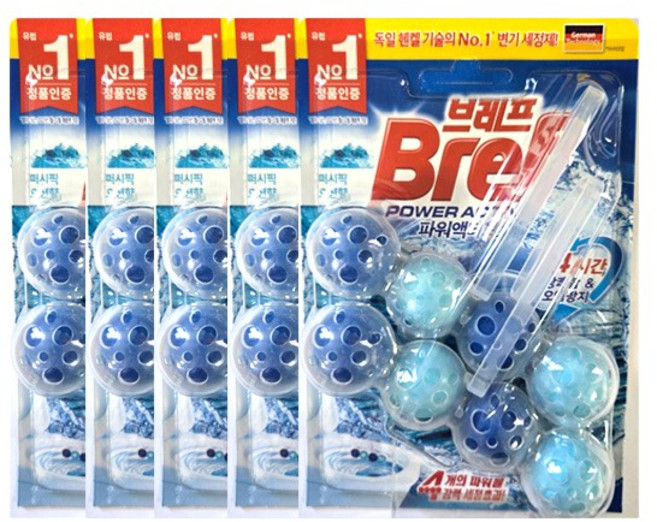 브레프 파워액티브 변기 세정제 오션향, 10개, 50g