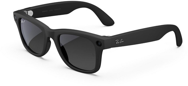 Ray-Ban Meta(2세대) 웨이페어러 남녀 공용 스마트 AI 안경, Large, 무광 블랙 편광