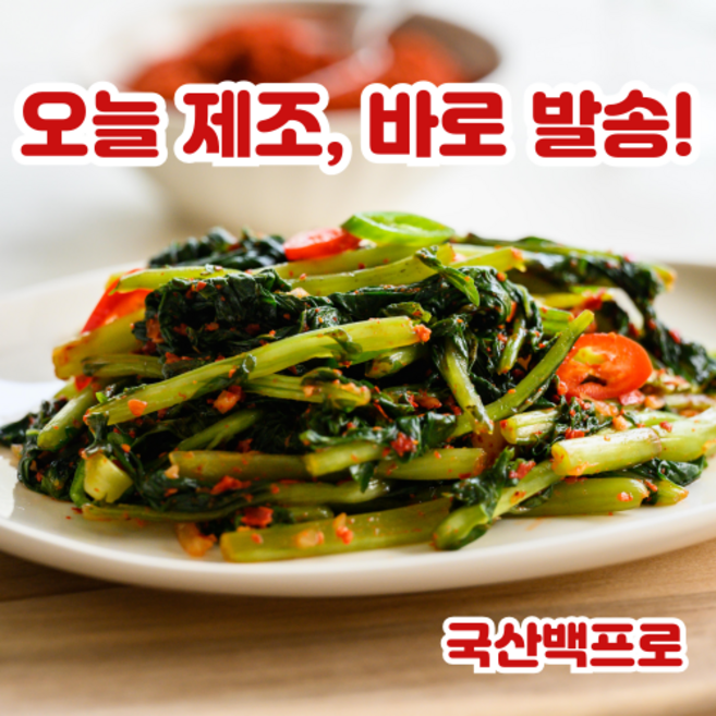 [오늘제조 바로발송] 국산 백프로 전라도 열무김치, 1개, 1kg