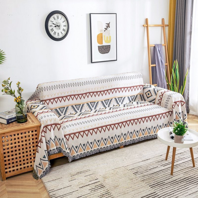 극세사 인조양모담요 무릎담요 카페트 에스닉 블랭킷 블랑캣 차박 캠핑 담요 수납가방 포함, 가랜드 카페트, 1개