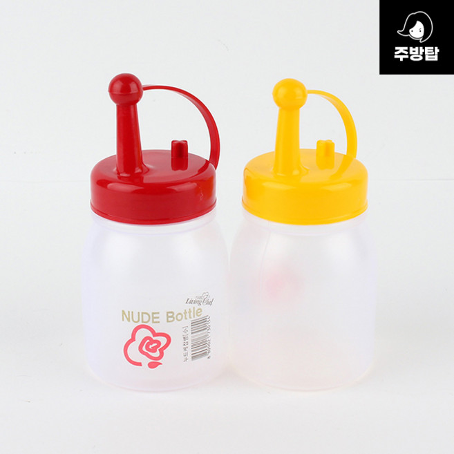 반투명 양념병 소스병 간장 식초 겨자 냉면 미니 소스통 소, 누드케찹병 소, 노랑, 1개