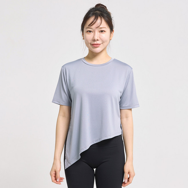 리나컴퍼니 여성용 요가복 YSS05 언발사선 반팔티