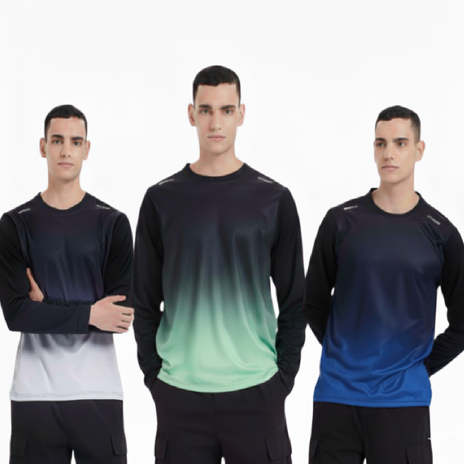 BYMSPORT 스포츠 긴팔 티셔츠 1+1+1