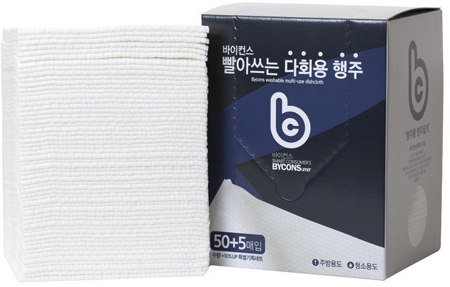 바이컨스 빨아쓰는 다회용행주, 55개입, 1개