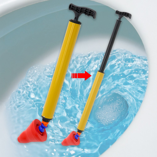 변기 뚫는 기구 고압 압축식 펌프형 배수구 싱크대 겸용 e편한살림, 골드