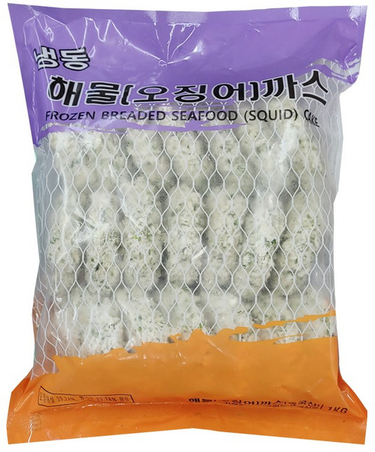 현이푸드빌 냉동해물(오징어)까스 1kg(50g X 20개) (8809233959466) / 식자재(냉동스탠드), 현이푸드빌 냉동해물(오징어)까스 ( X ) (88092