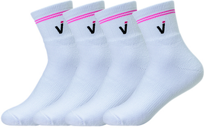 벤데타 스포츠 all 쿠션 로고 중목양말 국대양말 4p, 여성용, 4개
