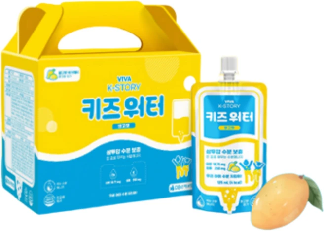 (20팩) 키즈워터 망고맛 어린이 유아 수분 충전 전해질 미네랄 마시는 비타민 수액제, 20개, 125ml - 쿠팡