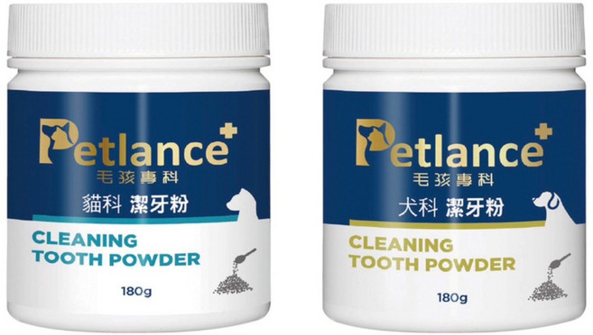 Petlance+ 毛孩專科 犬貓潔牙粉 專利褐藻 口腔清新 20g/40g/180g, 180g, 1個