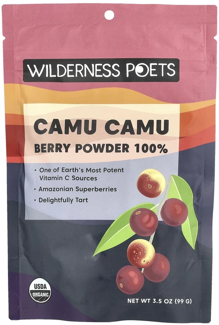 몸관리하세요 겨울입니다 Wilderness Poets 유기농 카무카무 베리 분말 99g(3.5oz) 특별관리진행, WildernessPoets유기농카무카무베리분말99g3, 99g - 쿠팡