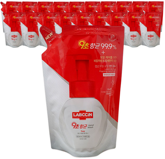 랩신 V3 토탈 포밍 핸드워시 리필, 200ml, 20개