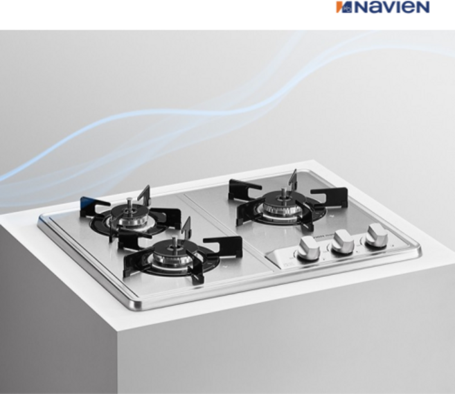 경동나비엔 매직 가스레인지 3구 빌트인 쿡탑 매립형 타공 560*430/건전지식, GRB-4103, LPG, 고객직접설치