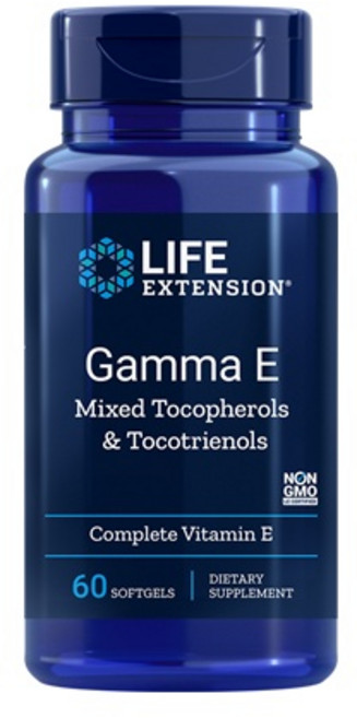 LIFE EXTENSION Gamma E維生素E軟膠囊, 60顆, 1罐