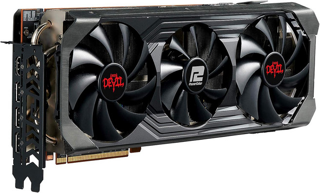 파워컬러 레드 데빌 AMD 라데온 RX 6800 XT 게이밍 그래픽 카드 16GB GDDR6 메모리 RDNA 2 레이트레이싱 PCI Express 4.0 HDMI 2.1 인피니티