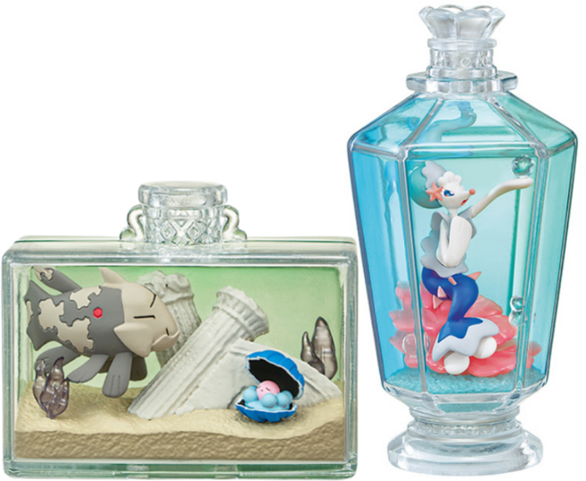 포켓몬스터 피규어 아쿠아보틀2 누리레느 시라칸 진주몽, 1세트