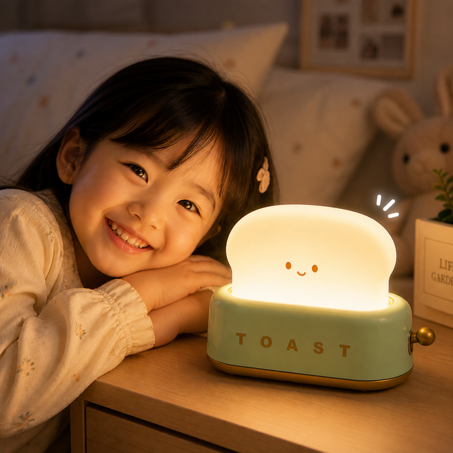 디앤케이 레트로 토스트 LED 무드등, 그린