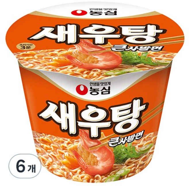 새우탕 큰사발면 115g, 6개
