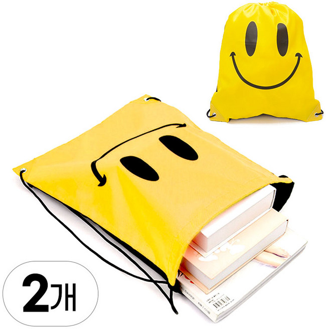 실내화 주머니 다용도 슈즈백 신발 가방 스마일 복조리 백팩