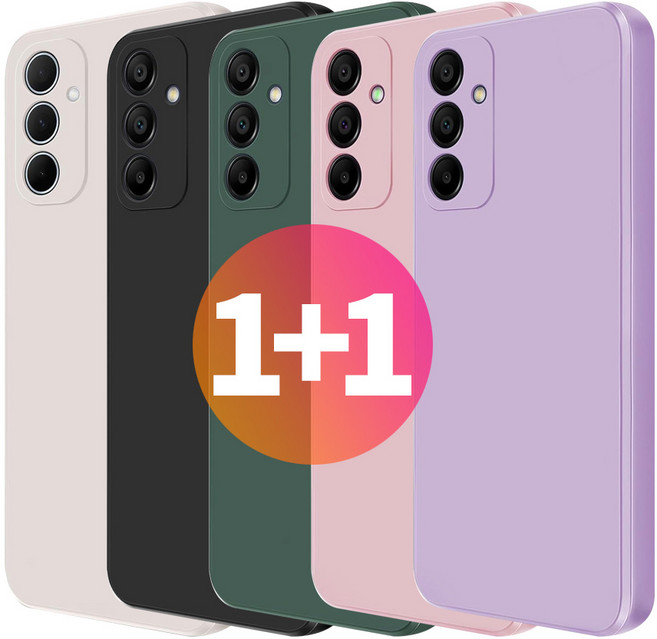 스톤스틸 1+1 갤럭시 A25 파스텔 컬러 사각 카메라 보호 케이스