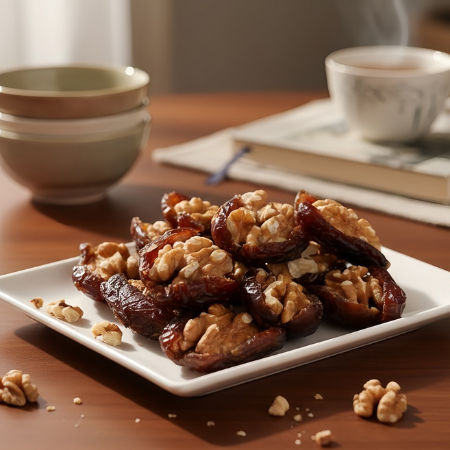 健康本味 手工椰棗核桃 烘焙堅果 零食, 1個, 手工椰棗核桃150克, 150g