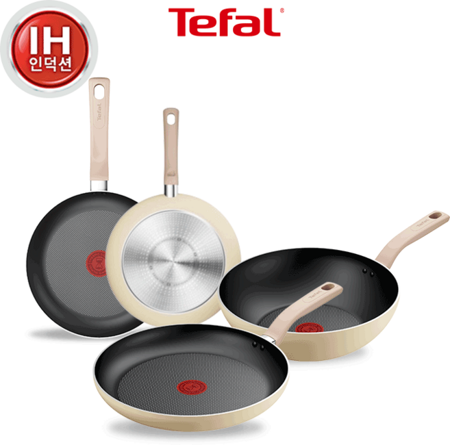 테팔 티타늄 인덕션 데이지 프라이팬 2~4종 세트(택1), 1세트, 2종세트 (팬28CM+웍28CM)