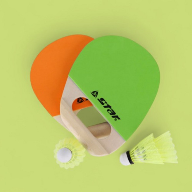 스타 패드민턴 핸들러 세트 뉴스포츠 체육용품 베드민턴세트, 1개, 옐로우블루