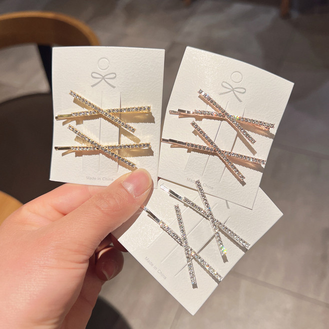 스타일와이 엑스자 큐빅 실핀 헤어머리핀 6개 1세트