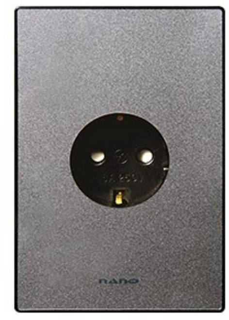 나노전기 아트2 SIMPLE 스위치부 1구 콘센트 펄그레이, 1개