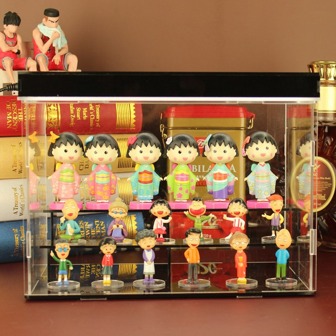 생일 사키코 도라에몽 시리즈 치비마루코쨩 마루코는 아홉살 피규어 키링 아즈망가대왕 친구 토모조 가족 인형, 피규어만 구매(개인용 비닐봉지), 기모노+가족사진 마루코 18개, 1개