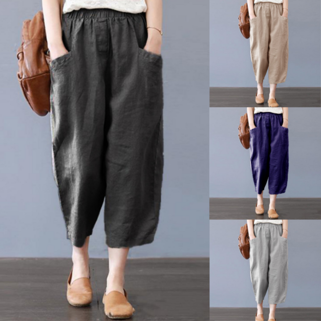 편한바지 밴딩팬츠 여름여성7부 바지 빅사이즈 한복 절복 출시