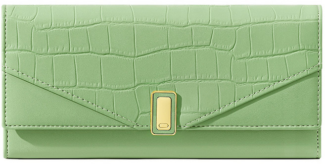 크로커 패턴 금장 버클 장지갑 선물박스 세트