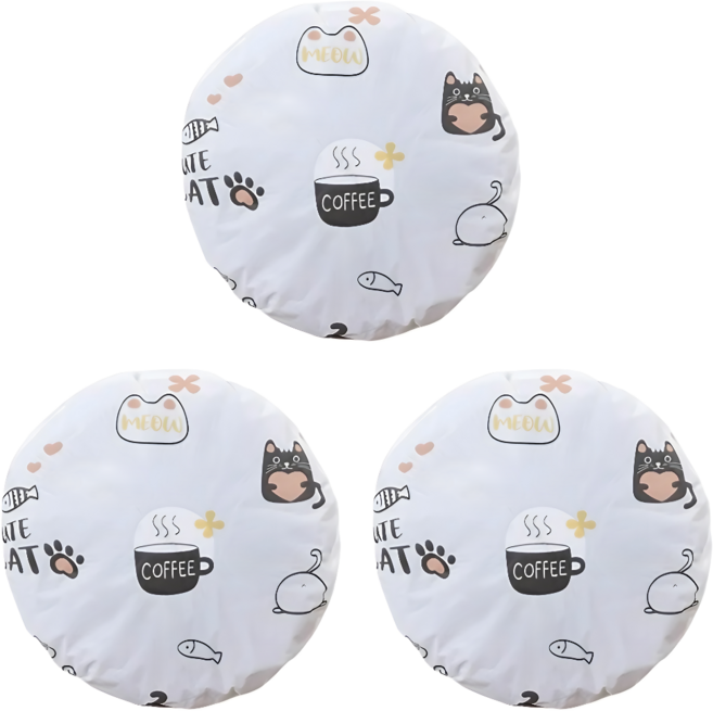 비와나 PEVA 선풍기커버 1+1+1 (3개 SET), 고양이&커피 3개입