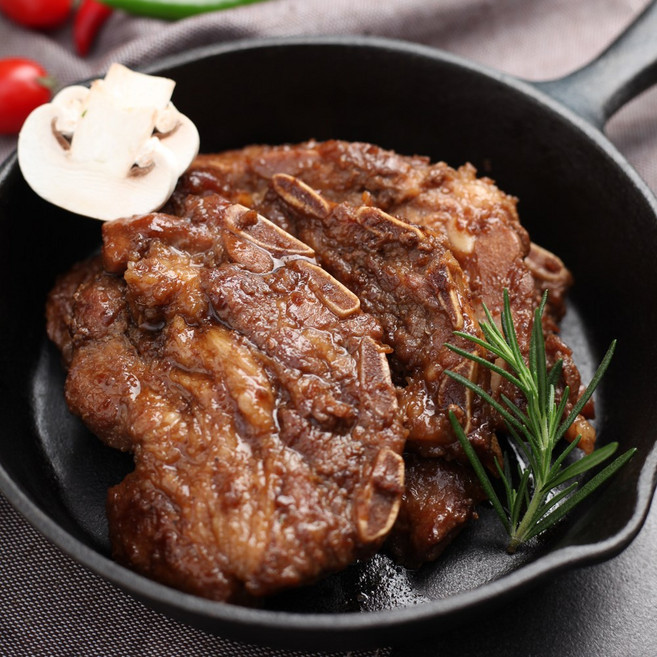 [미식한가] 국내산 발효숙성 LA식 돼지갈비 600g, 1개