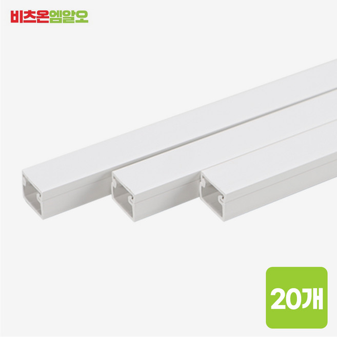 비츠온 국산 사각 몰딩 백색 1호 15mm 10개단위, 20개, 화이트