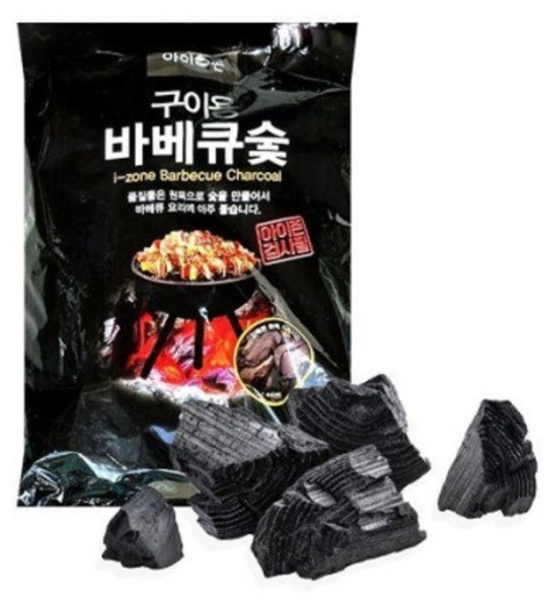 위시리빙 바베큐숯 참숯 2kg 1봉지, 1개