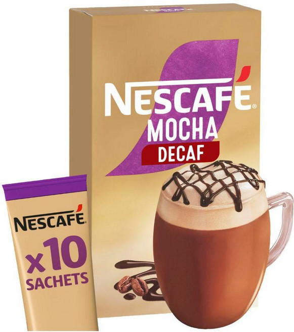 호주 네스카페 Nescafe Mocha Decaf Coffee Sachets 디카프 모카 커피 스틱 10개입, 14개, 1개입, 165g