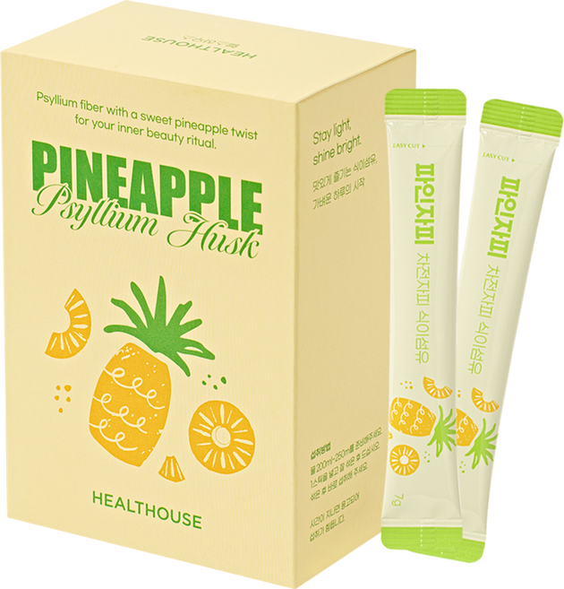 헬스하우스 파인자피 파인애플맛 차전자피 식이섬유 30개입, 1개, 210g