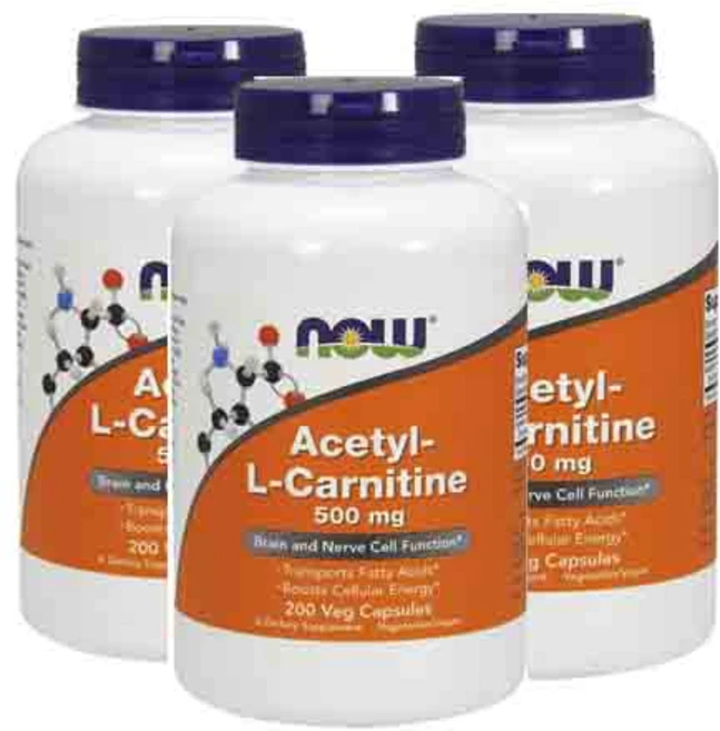 나우푸드 아세틸-L-카르니틴 500mg 베지 캡슐, 200정, 3개 - 쿠팡