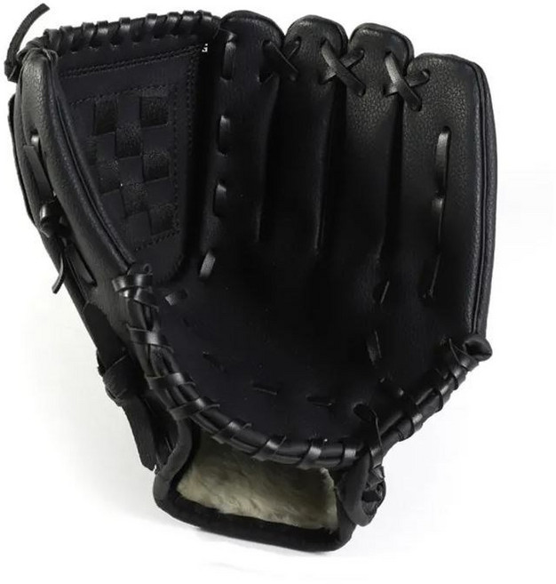 글러브 오른손잡이 오른손 투구 (왼손 글로브 착용) 12인치 블랙 성인용, 1개