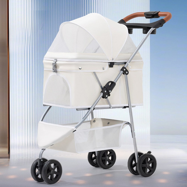 제이펫독 반려동물 베이직 폴딩형 490-A 유모차 3종, 블랙