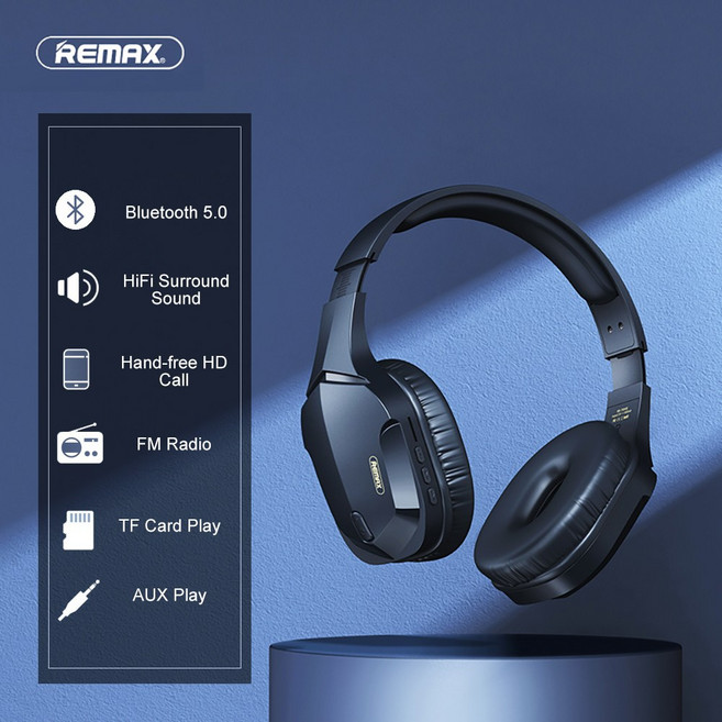 Remax Game 무선 헤드셋 블루투스 스피커폰, 청색