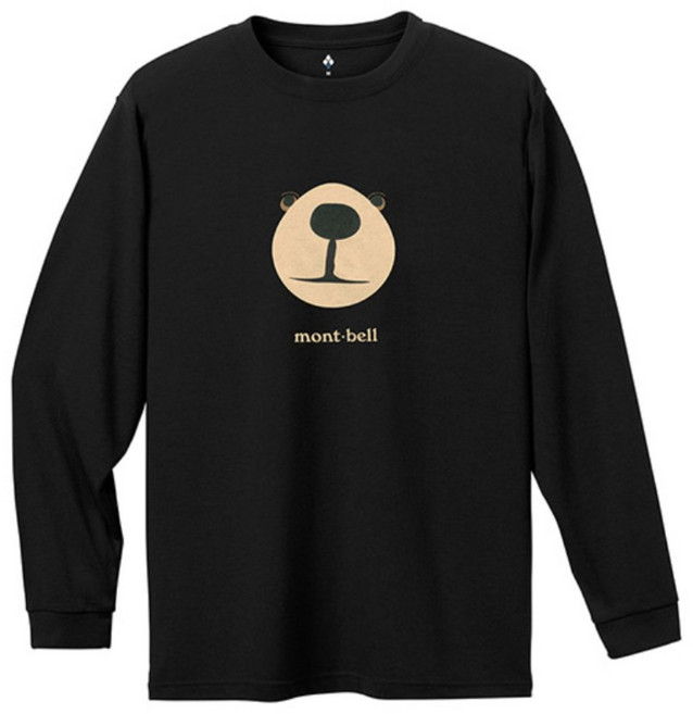 몽벨 WIC 긴팔티셔츠 몬타베어 페이스 유니섹스 블랙