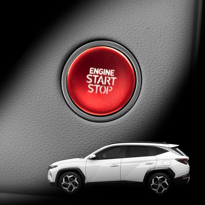 벤딕트 투싼NX4 튜닝 용품 스타트버튼, 레드, 1개