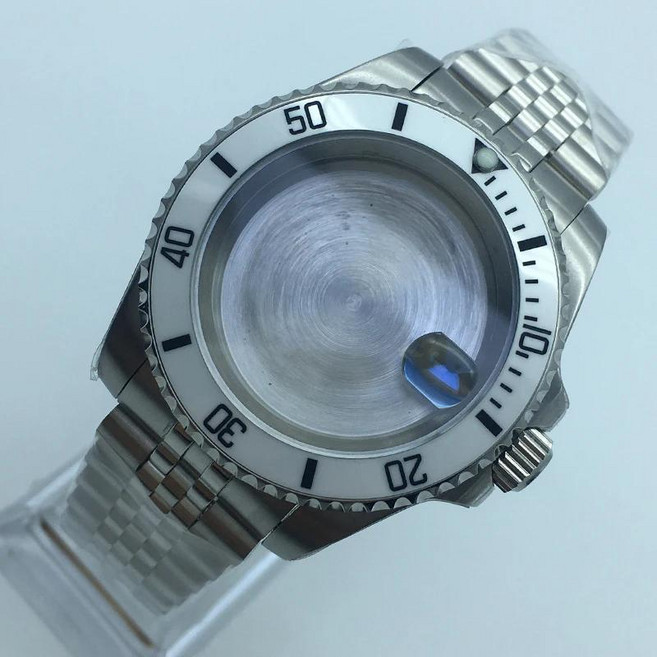 시계 케이스 주빌리 브레이슬릿 사파이어 글래스 미요타 무브먼트 다이버 모드용, 1개, 11. Watch case strap 19