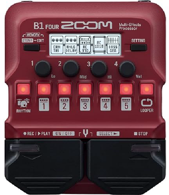 줌 베이스 멀티이펙터 ZOOM B1 FOUR, 1개