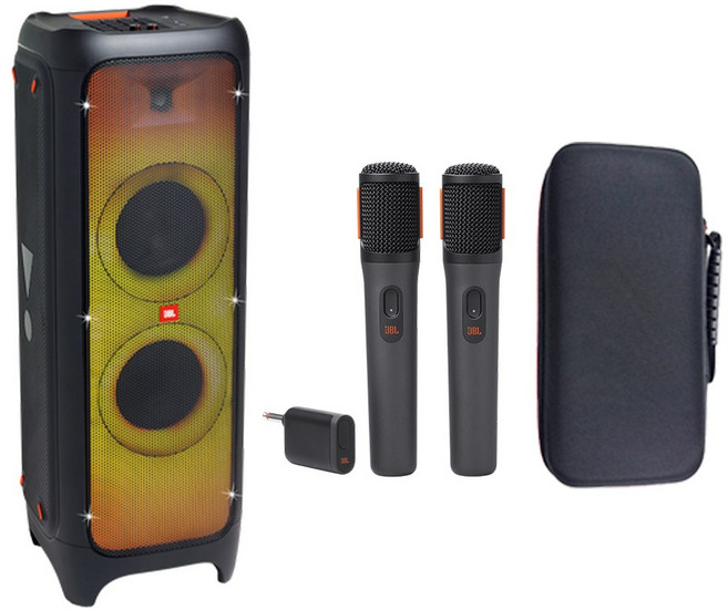 JBL PARTYBOX1000 파티박스1000 블루투스 스피커+제이비엘 충전식 마이크 WIRELESS MIC+마이크파우치 3종셋트