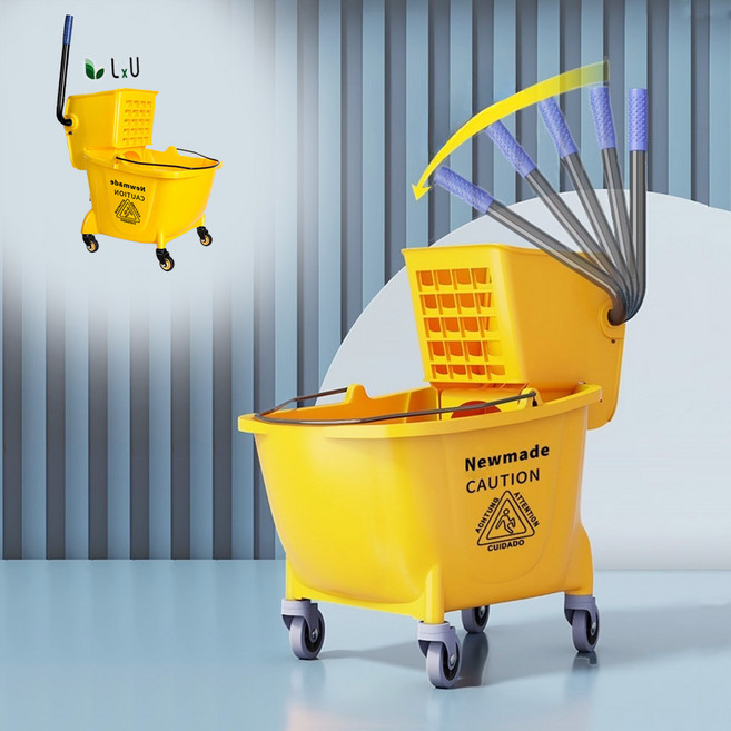 [LXU] 이동식 물걸레 청소버킷 대걸레 짤순이 대걸래 탈수통 업소용, 1개