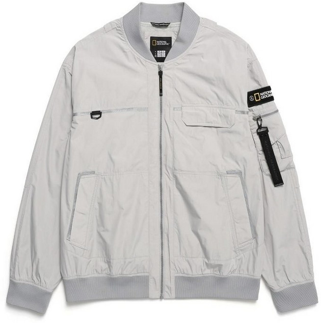 [국내매장판] 내셔널지오그래픽 남성 바람막이 자켓 로우머스 항공 점퍼 그레이