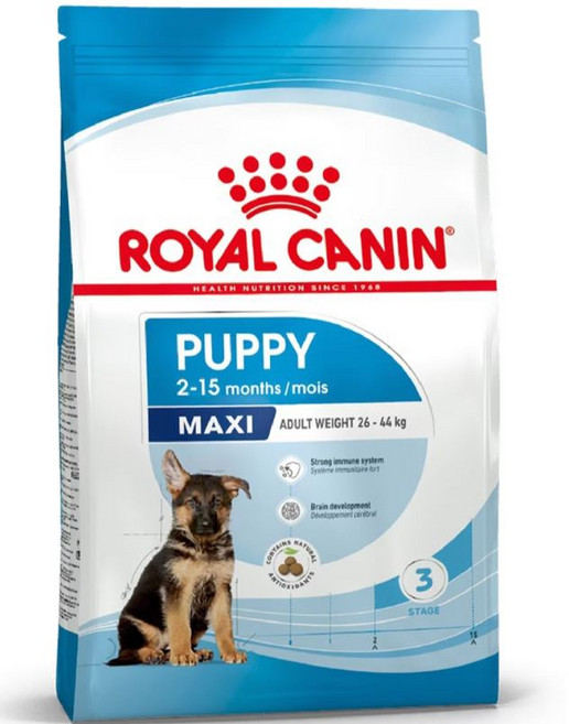 皇家寵物食品 幼犬飼料 Maxi 2-15個月 / 26-44kg, 15kg, 1個, Strong immune system