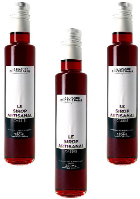 프랑스 라 그랑 에피세리 드 파리 La Grande Épicerie de Paris 장인 블랙커런트 카시스 시럽, 3개, 250ml